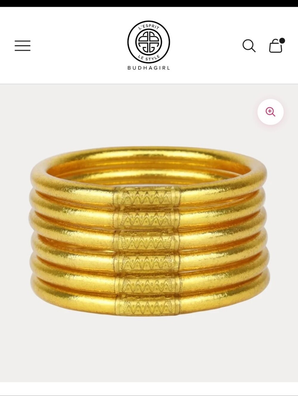 Budhagirl Single Gold All Weather Bangle In Small